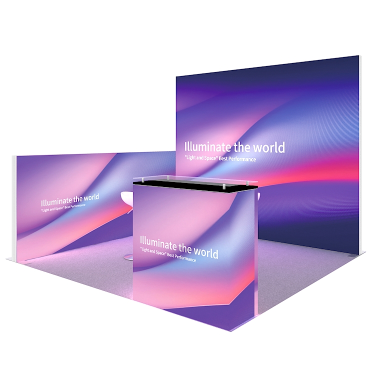 Modular fabric light box setting